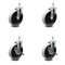 Service Caster 5 Inch Thermoplastic Wheel 3/8 Inch Threaded Stem Caster Set with 2 Brakes SCC SCC-TS05S510-TPRS-381615-2-SLB-2 - alternate 2